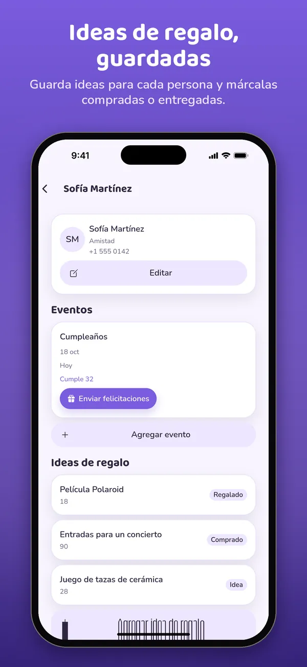 Persona: ideas de regalo, guardadas